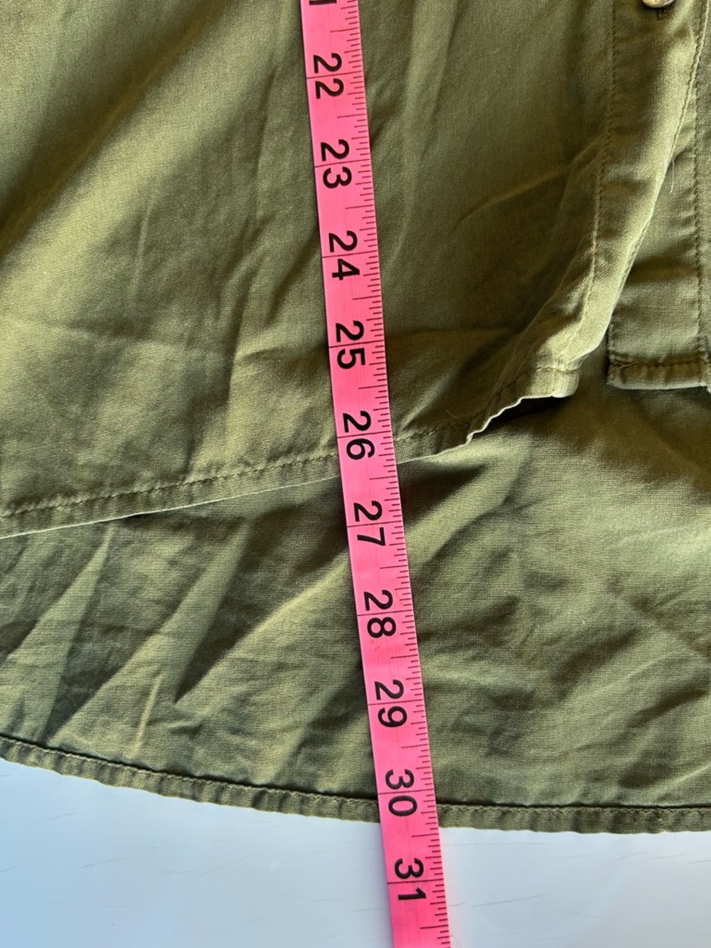 J. Jill XL Olive Green 100% Silk Button-Front Long Sleeve Shirt Blouse - Picture 7 of 7